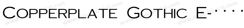 Copperplate Gothic E字体转换